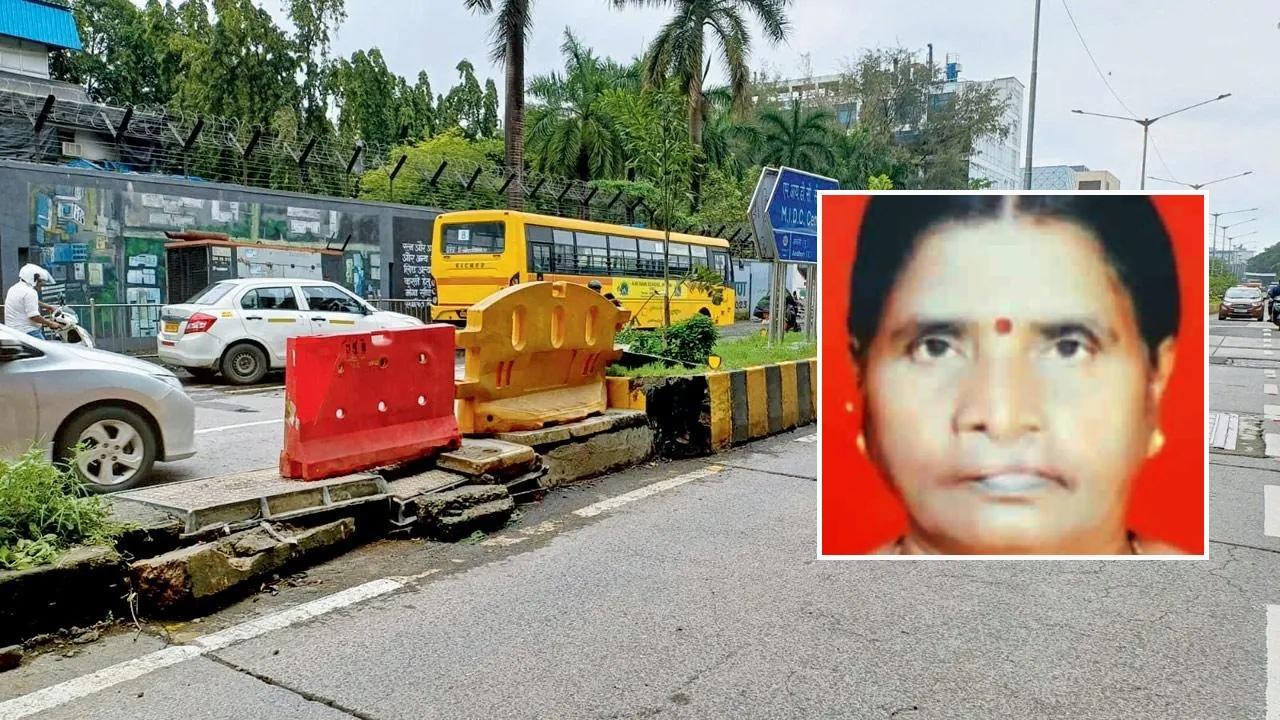 अंधेरी पूर्व में SEEPZ के गेट 3 के पास तूफानी जल निकासी.