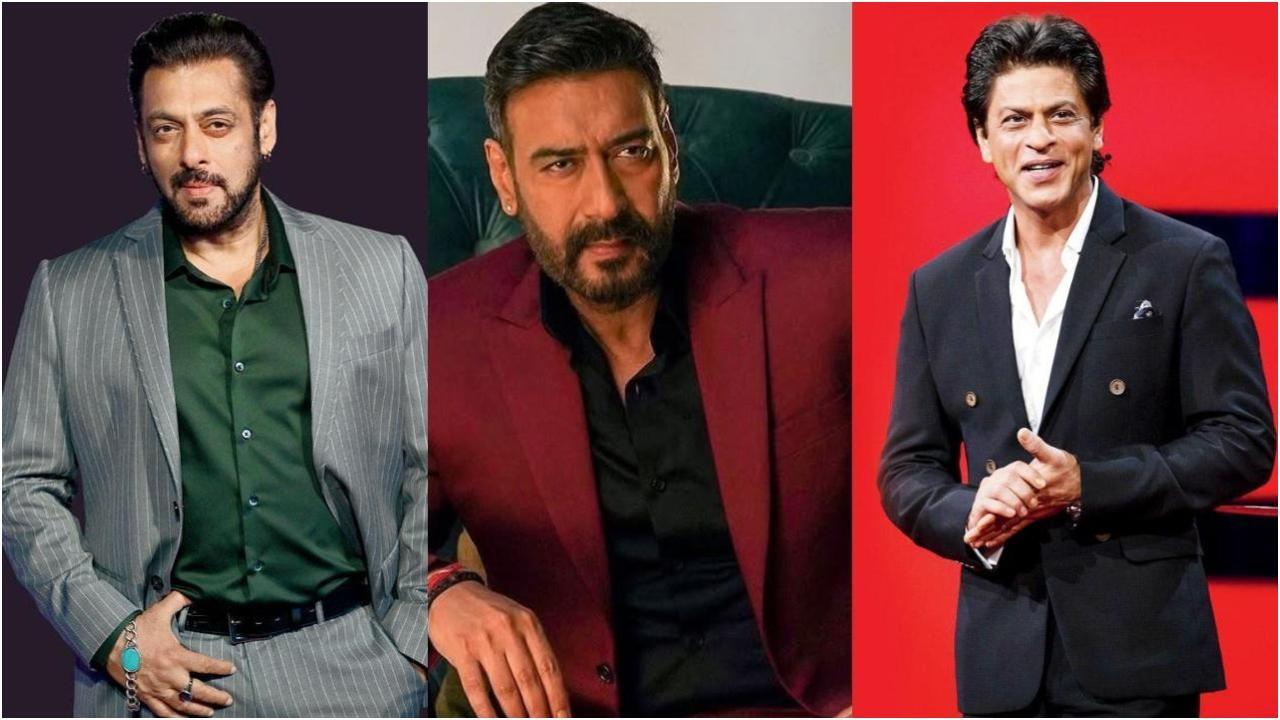 तस्वीर में: सलमान खान, अजय देवगन, शाहरुख खान