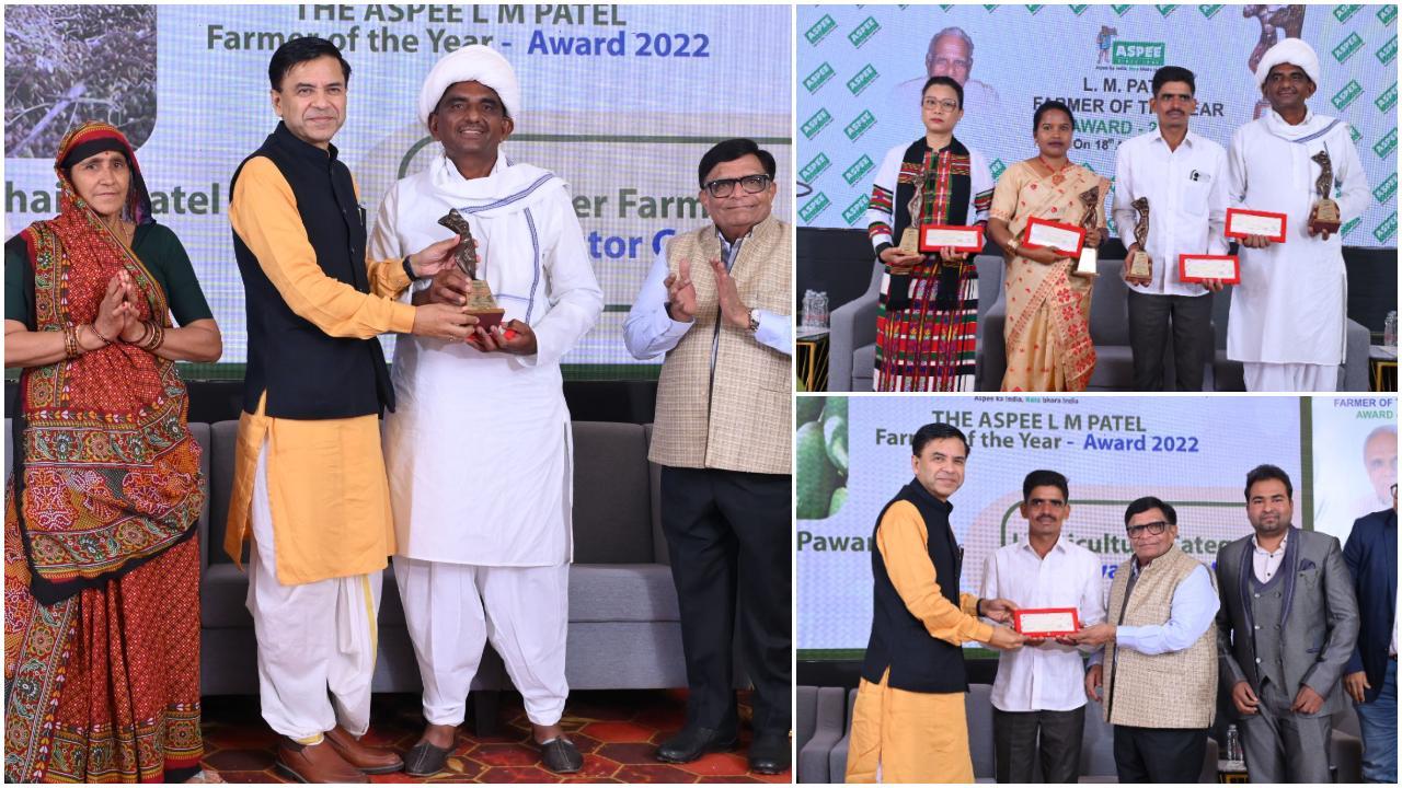 Iअस्पी फाउंडेशन ने चार किसानों को एल.एम. पटेल फार्मर ऑफ द ईयर अवॉर्ड से नवाजा