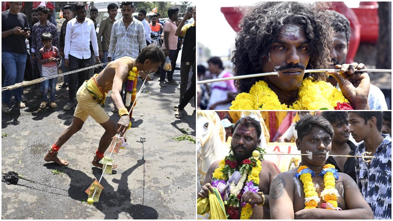 IPhotos: देवी महा मरियम्मन की पूजा में डूबे भक्त, त्रिशूल चुभोकर दिखाई श्रद्धा