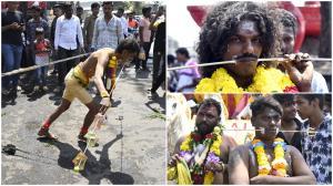 भक्तों ने देवी के भजनों और जयघोष के साथ पूरे जुलूस मार्ग को भक्ति-रस में सराबोर कर दिया. (Pics: ASHISH RAJE)