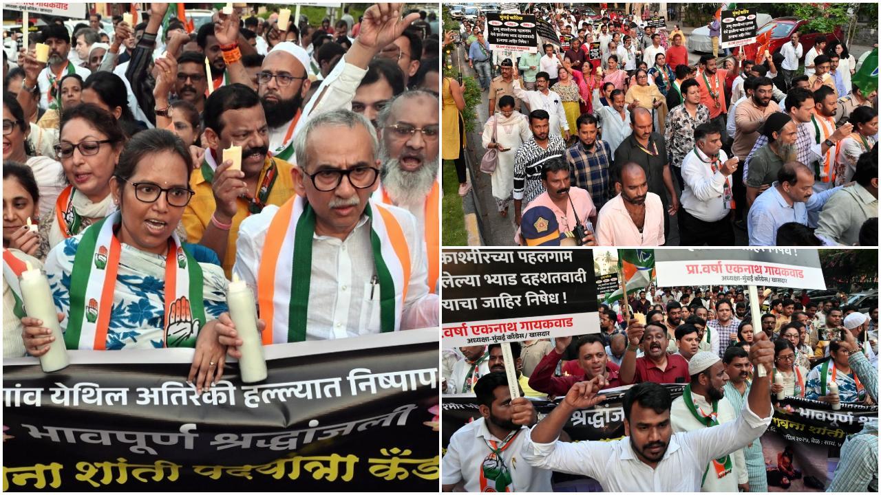 Iपहलगाम हमले के खिलाफ मुंबई में मार्च, कांग्रेस ने खुफिया तंत्र पर उठाए सवाल