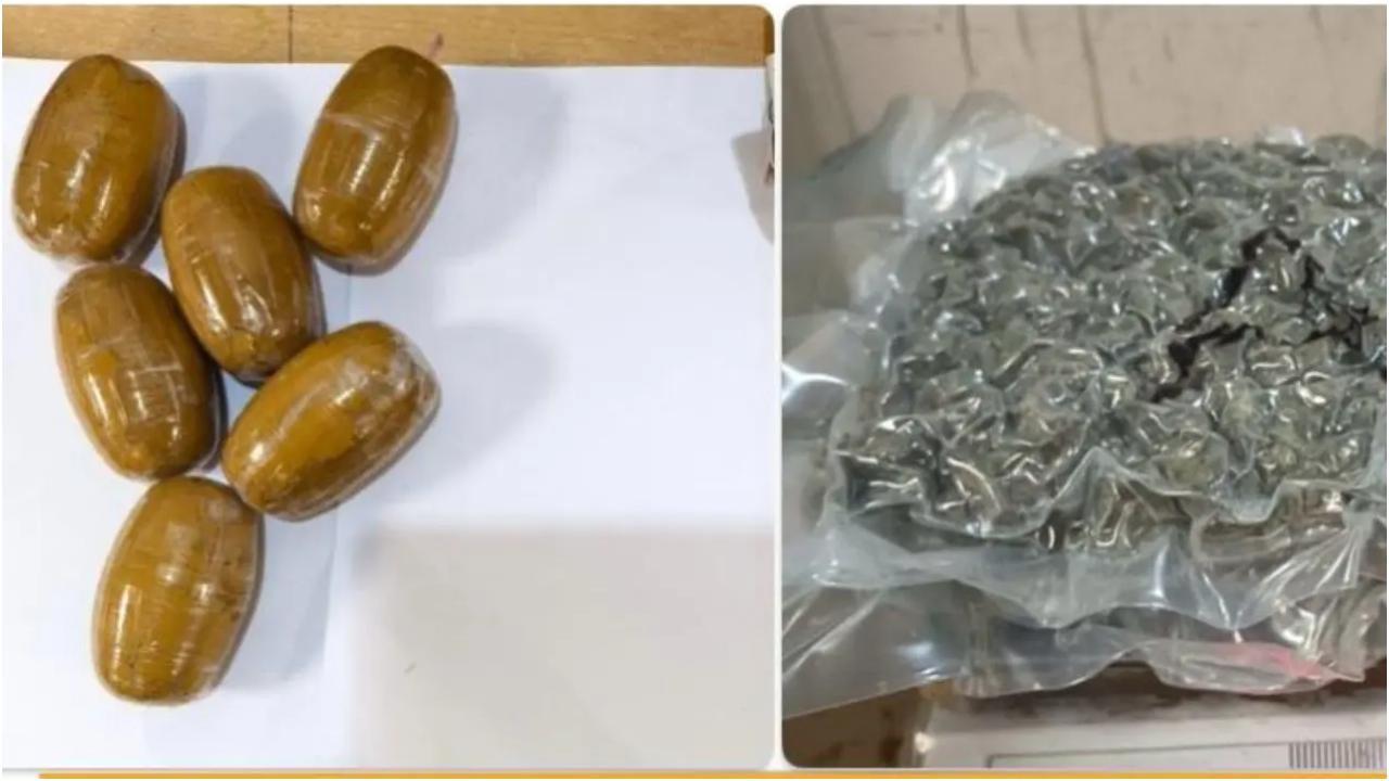 अंतःवस्त्र के अंदर सोने की धूल पाई गई और ट्रॉली बैग के अंदर हाइड्रोपोनिक खरपतवार पाया.