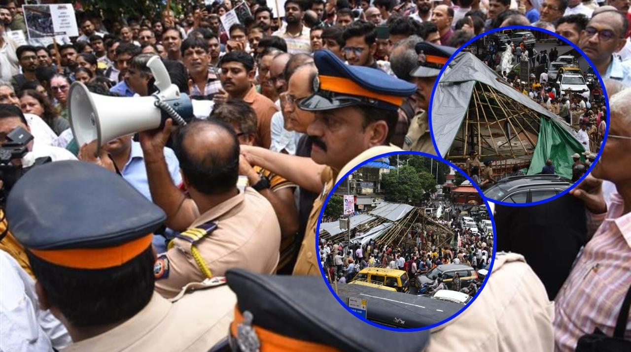 Iदादर में कबूतरखाना बचाओ आंदोलन, जैन समाज की पुलिस से हुई नोकझोंक