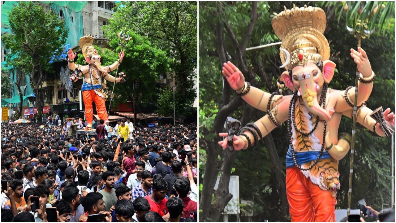 Iमुंबई में गणेश चतुर्थी की धूम, परेल कार्यशाला से निकले कालाचौकी-चा-महागणपति