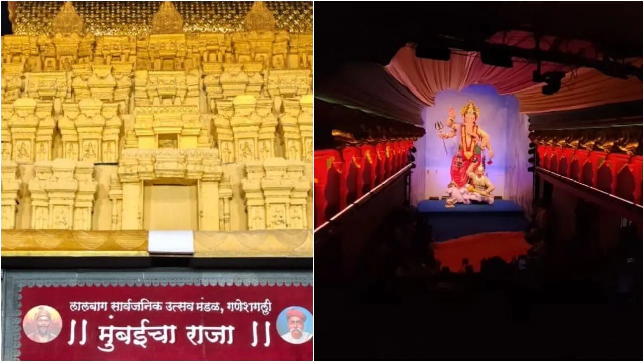 मुंबईचा राजा सार्वजनिक गणेशोत्सव मंडल ने सोमवार को इस साल की प्रतिमा का पहला लुक जारी किया. (तस्वीरें/ मंजीत ठाकुर और राज पाटिल)