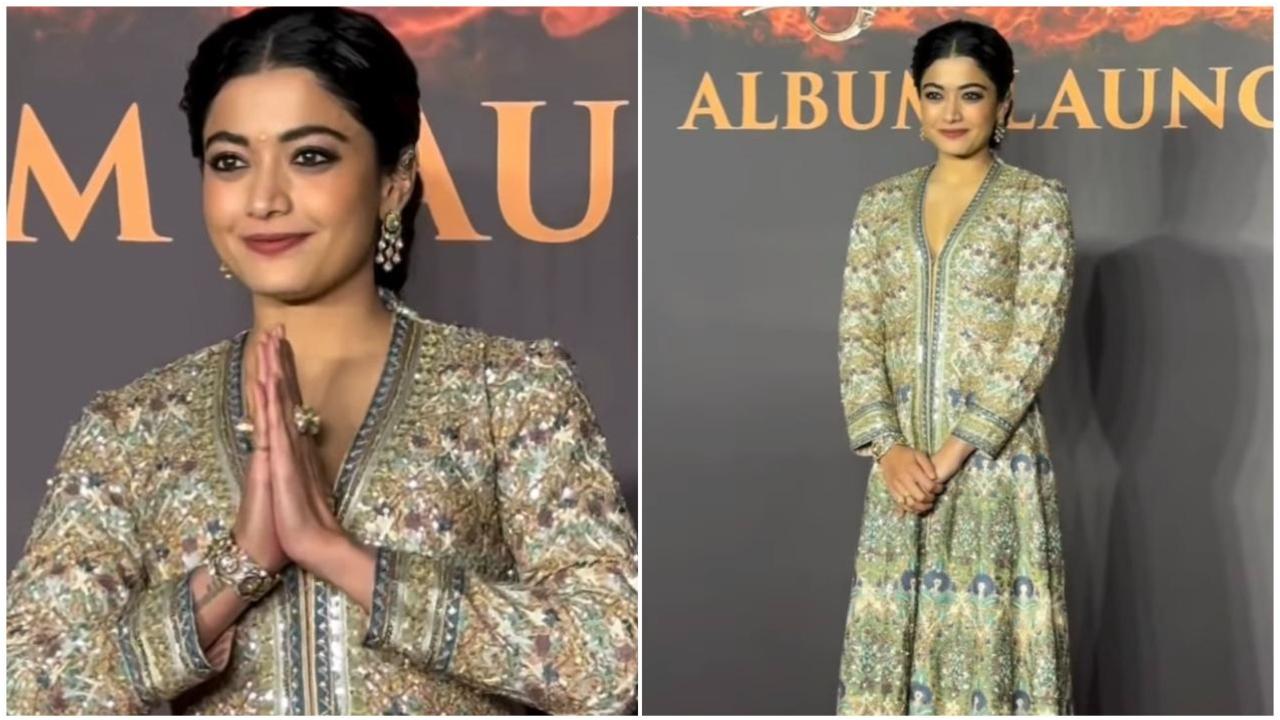 केवल विक्की कौशल ही नहीं बल्कि रश्मिका मंदाना भी थीं जिन्होंने फिल्म के अलावा लॉन्च पर शाही अंदाज में अपनी खूबसूरती बिखेरी. निस्संदेह, रश्मिका ने छावा के प्रमोशन के लिए अनीता डोंगरे के आकर्षक परिधान में अपने येसुबाई लुक को जीवंत कर दिया. उन्होंने अनीता डोंगरे क्रांददासी कढ़ाई वाले जरदोजी जैकेट सेट में एक बयान दिया, जिसमें परंपरा को आधुनिकता के साथ सहजता से मिश्रित किया गया. 