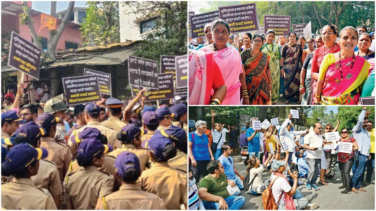 यह विरोध स्थानीय लोगों द्वारा दायर एक रिट याचिका के आधार पर उच्च न्यायालय के आदेश का पालन न करने के कारण हुआ. (Story By: Prasun Choudhari, Pics/Nimesh Dave)