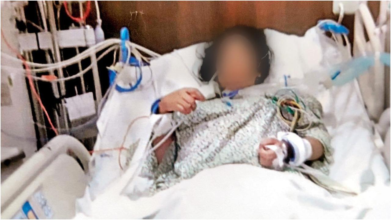 सेवनहिल्स अस्पताल के आईसीयू में भर्ती महिला