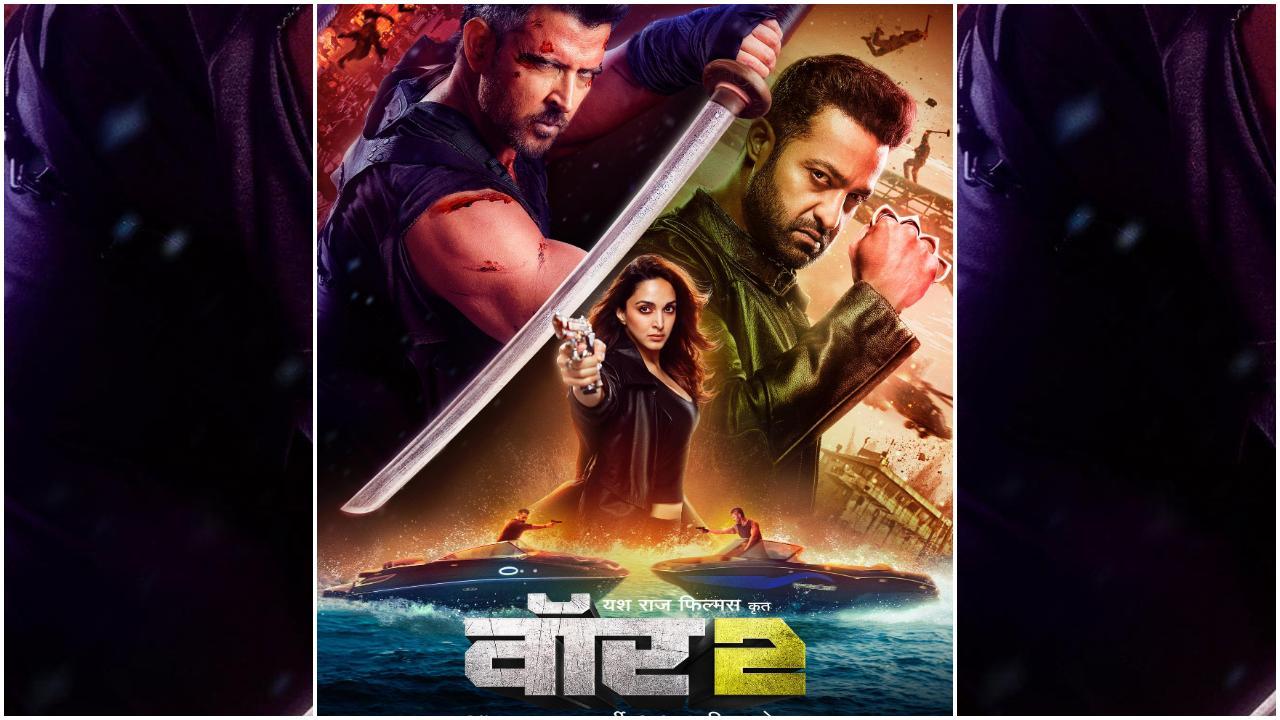 I`वॉर 2` का धमाकेदार पोस्टर हुआ जारी, ऋतिक रोशन-एनटीआर जूनियर साथ आएंगे नजर