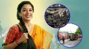 आग इतनी तेज थी कि शो के सेट का बड़ा हिस्सा जलकर राख हो गया. (Photos / Satej Shinde)