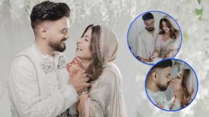 हिना और रॉकी ने अपने विवाह की घोषणा एक जॉइंट इंस्टाग्राम पोस्ट के जरिए की, जिसमें लिखा था, “दो अलग-अलग दुनिया से, हमने प्यार का एक ब्रह्मांड रचा. हमारे मतभेद मिटे, दिल एक हुए और आज, हम जीवनभर के बंधन में बंध गए हैं.