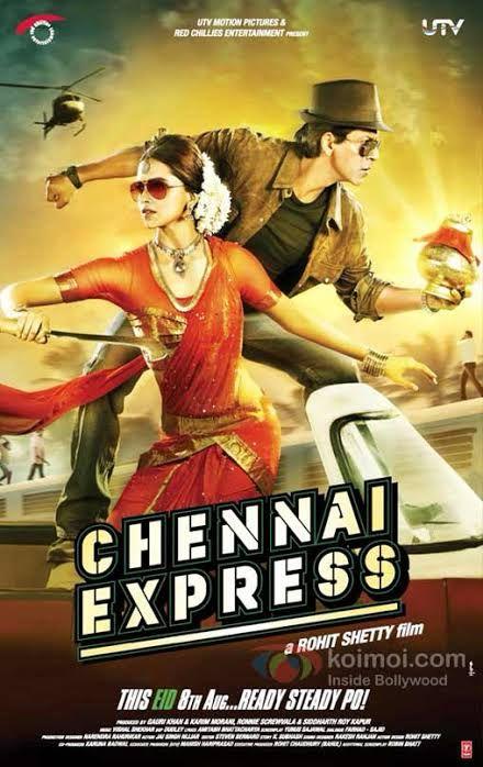 चेन्नई एक्सप्रेस (2013) – ऐक्शन, कॉमेडी और रोमांस का परफेक्ट पैकेज. राहुल के रोल में SRK ने अपनी कॉमिक टाइमिंग से फिर साबित किया कि वो एंटरटेनमेंट के बादशाह हैं.