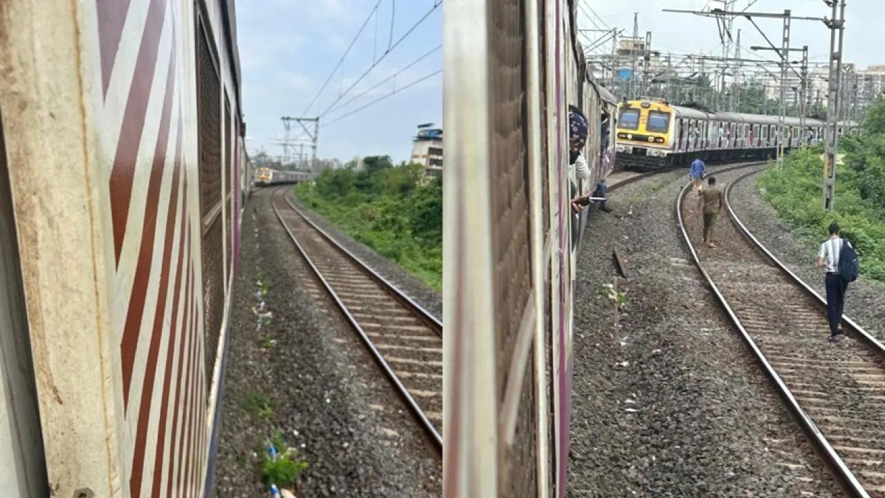ट्रैक परिवर्तन बिंदुओं को बंद किए जाने तक दो रेलगाड़ियां रोक दी गईं. Pic/Sourced