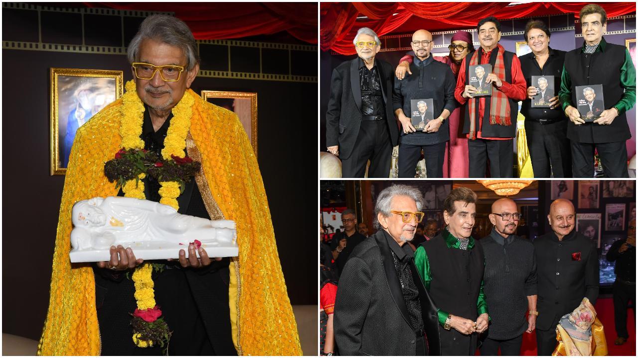 बुक लॉन्च इवेंट में शत्रुघ्न सिन्हा, पूनम सिन्हा, जितेंद्र, प्रिय दत्त, राकेश रोशन, रणजीत, अनुपम खेर, पूनम ढिल्लों, शेखर सुमन जैसे बॉलीवुड सेलेब्स शामिल होते दिखाई दिए.