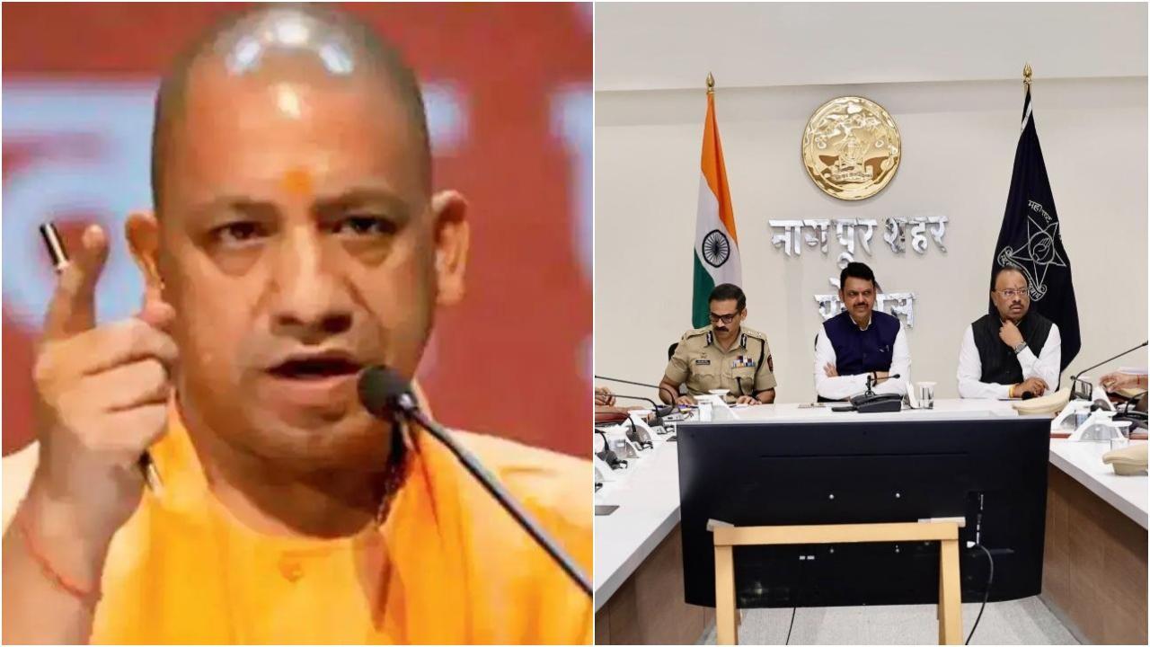 सीएम देवेंद्र फडणवीस शनिवार को नागपुर में पुलिस के साथ बैठक की अध्यक्षता करते हुए. तस्वीर/X