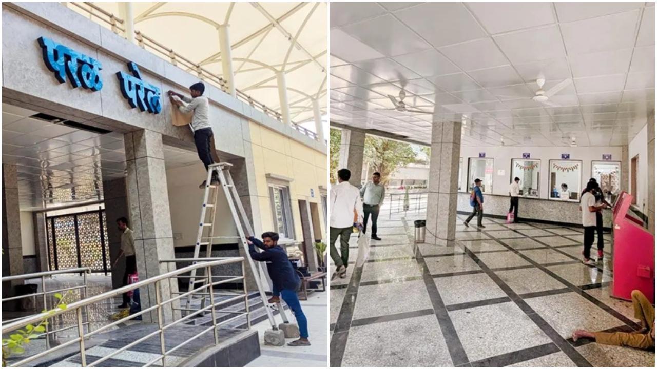 नव उन्नत परेल रेलवे स्टेशन पर पुनर्निर्मित बुकिंग कार्यालय