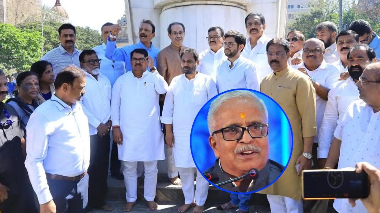 इस विवाद के बीच उद्धव ठाकरे अचानक मुंबई के हुतात्मा स्मारक पहुँचे और वहाँ शहीदों को श्रद्धांजलि अर्पित की. 