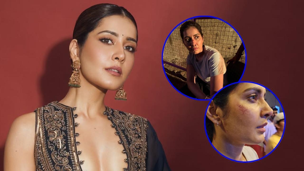 Iएक्शन मोड में खूबसूरत राशि खन्ना, सेट से शेयर किया खून से सना स्टंट लुक