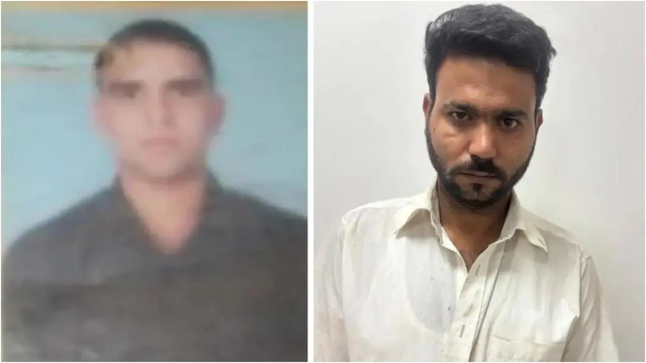 आरोपी और सेना का जवान (तस्वीर सौजन्य: सोशल मीडिया)