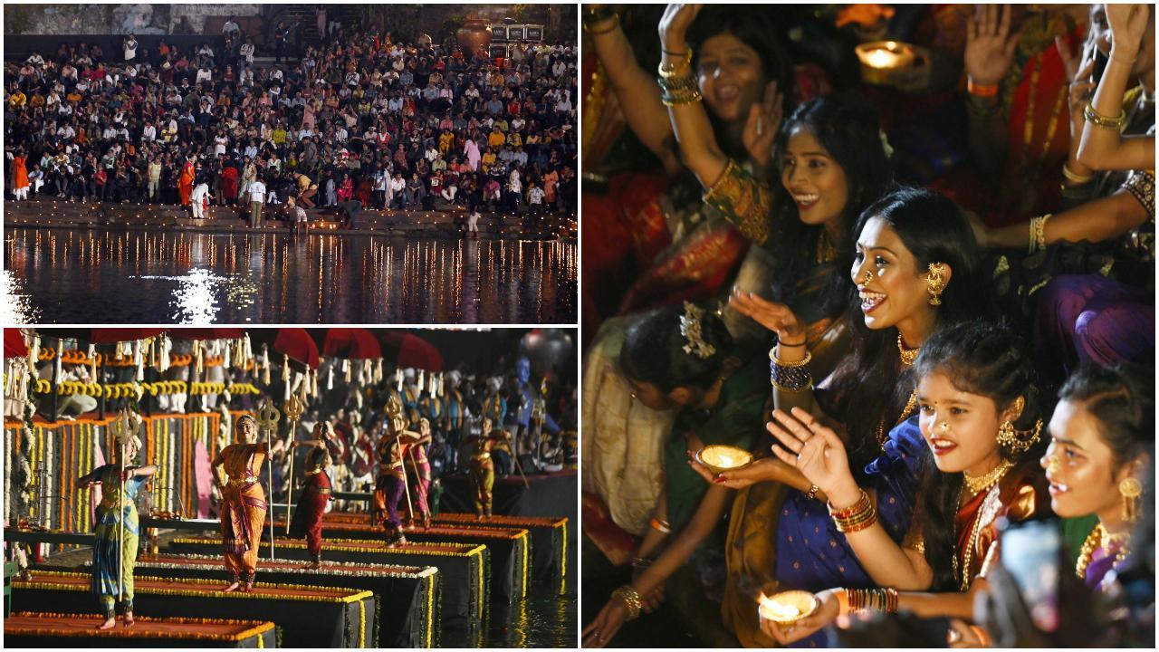 त्रिपुरारी पूर्णिमा पर बाणगंगा तालाब बना छोटी काशी, दीपों से झिलमिलाया परिसर