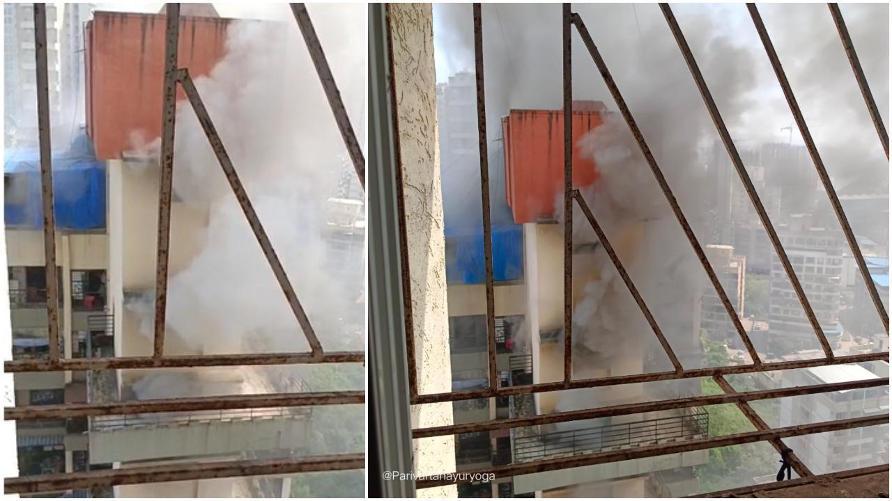 Iशॉर्ट सर्किट से खारघर ट्राइसिटी सोसाइटी में लगी आग, चार निवासी हुए घायल