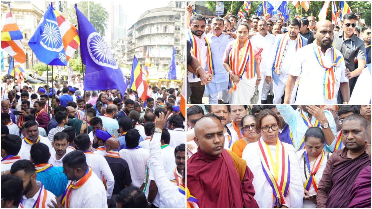 Iमहाबोधि महाविहार मुक्ति के लिए बौद्ध एकजुटता का मुंबई प्रदर्शन