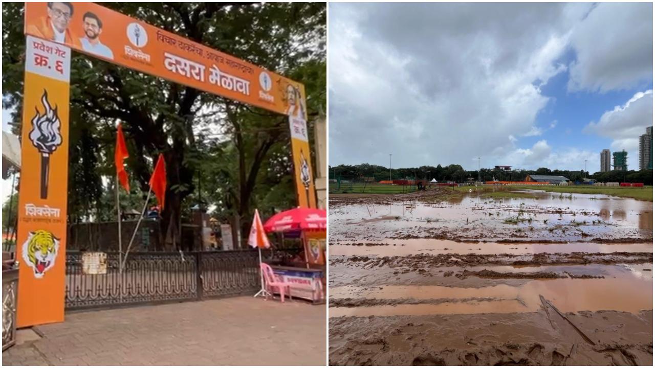 हालांकि, बुधवार को तैयारियों के बीच मैदान में कीचड़ दिखाई दिया. लगातार हुई बारिश के चलते मैदान का मैदान कीचड़ से भर गया है, जिससे आयोजन को लेकर हल्की चिंता भी देखने को मिली. (Pics / Ashish Raje)