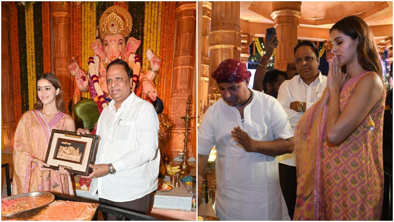 Iबांद्रा पश्चिम मंडल में पहुंचीं अनन्या पांडे, मिनिस्टर आशीष शेलार ने किया स्वागत