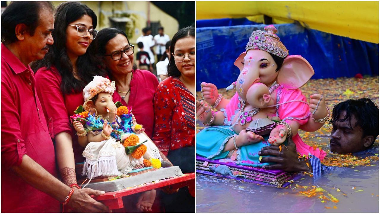 Iपर्यावरण-अनुकूल गणपति का रहा बोलबाला, 290 झीलों में समाया 36 हजार गणपति